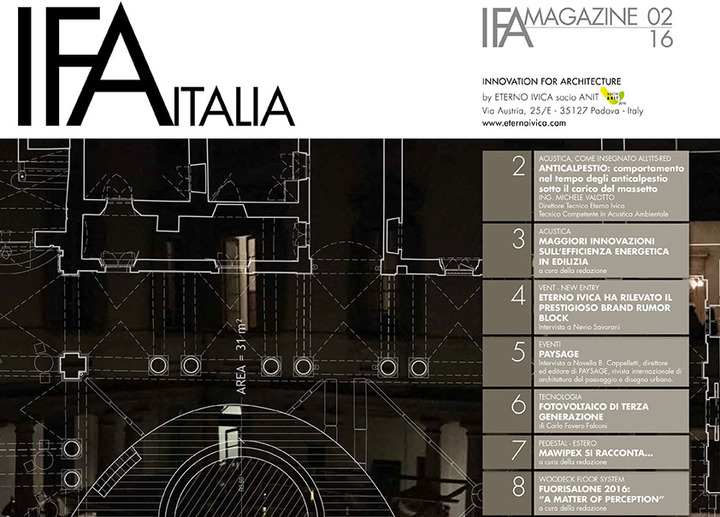 IFA MAGAZINE • N. 2 GIUGNO 2016 • Innovation for architecture