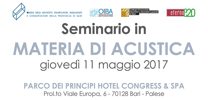Seminario d'aggiornamento in Acustica a Bari Seminario d'aggiornamento in Acustica a Bari