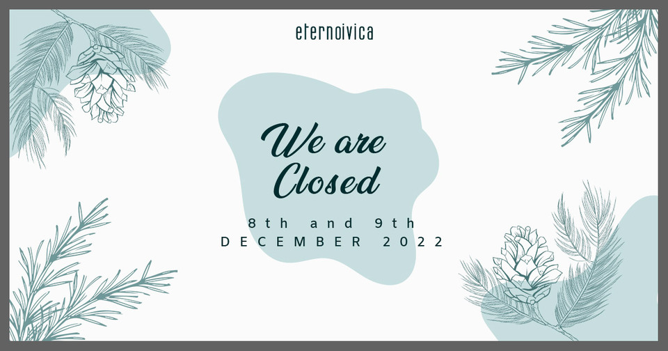 From 8th to 9th December the organization will be closed