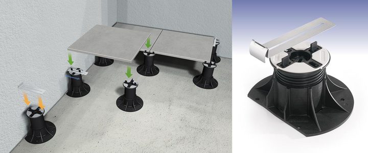 Clip for perimeter wall in elevated floors. UNIVERSAL EDGE CLIP. Clip for perimeter wall in elevated floors. UNIVERSAL EDGE CLIP.